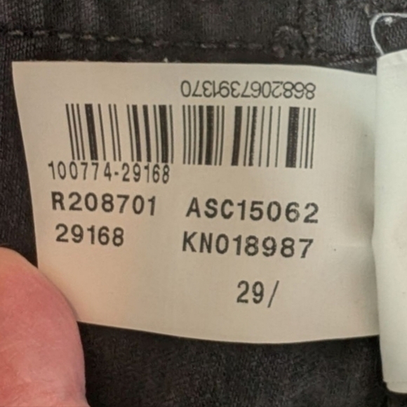 Mavi Ivy Slim Cargo Pants Grunge Y2K 00s Womens 29 Mid-Rise Black Twill Cotton - Picture 13 of 16